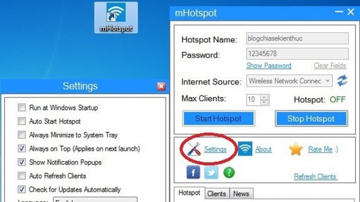 phần mềm phát wifi